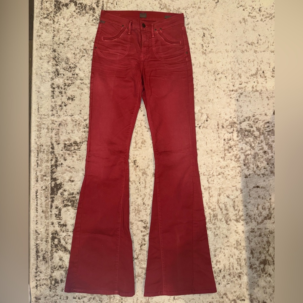 Vintage Citizens of Humanity Red Flare Angie Pants - Women’s Size 26 (2000s)